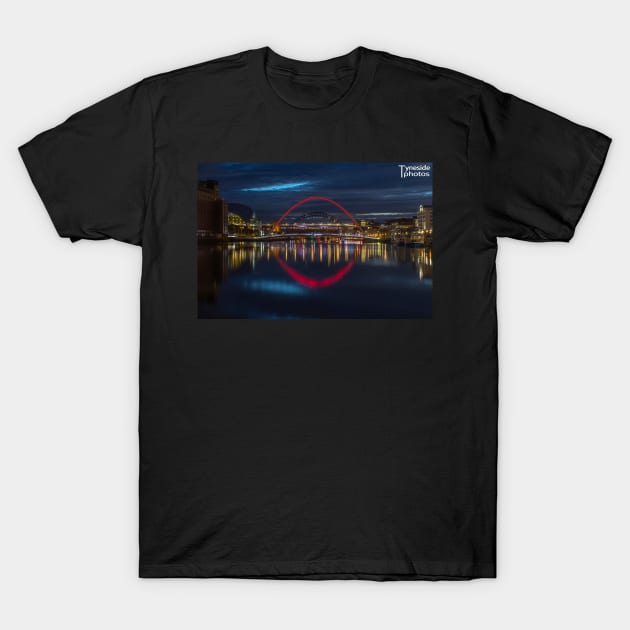 Newcastle Gateshead Quayside at night tynesidephotos T-Shirt by tynesidephotos